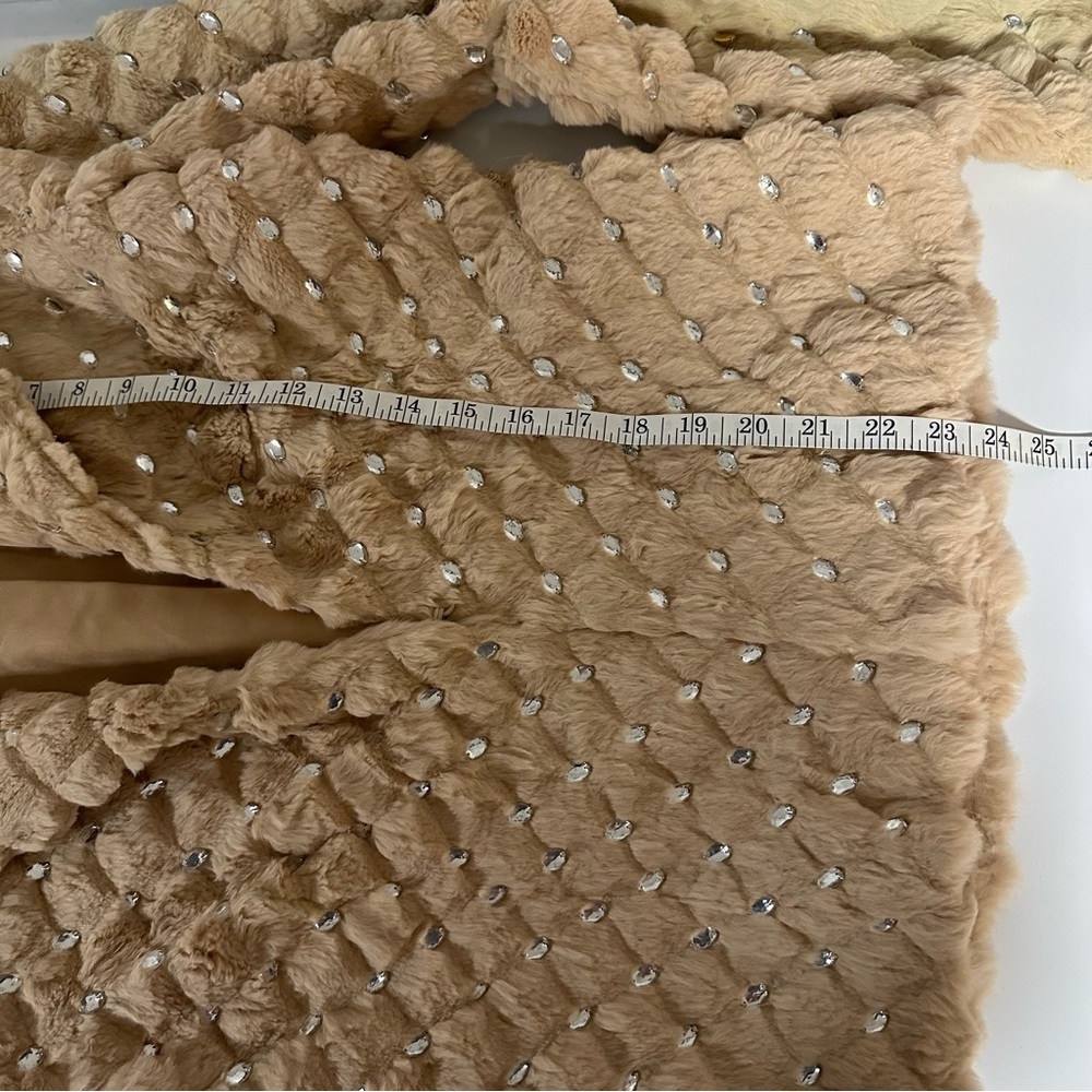 *RARE* Bebe Rhinestone Rabbit Fur Coat - Picture 14 of 14